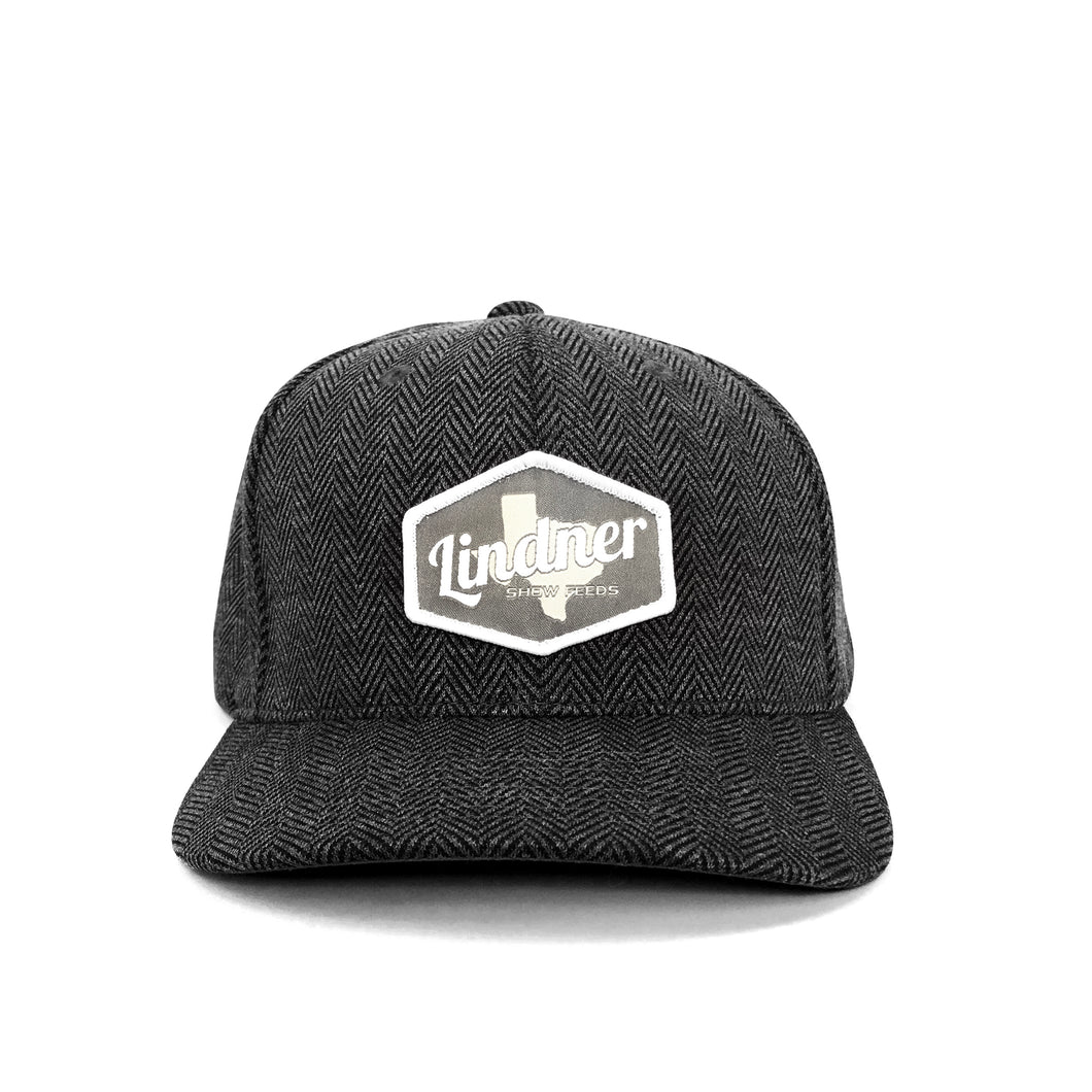 Light Grey Logo on Black Herringbone Hat