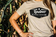 Load image into Gallery viewer, Tan T-Shirt- black Vintage Distressed logo
