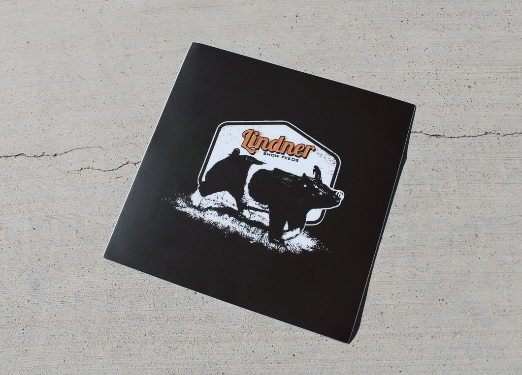 Square Lindner Pig Sticker