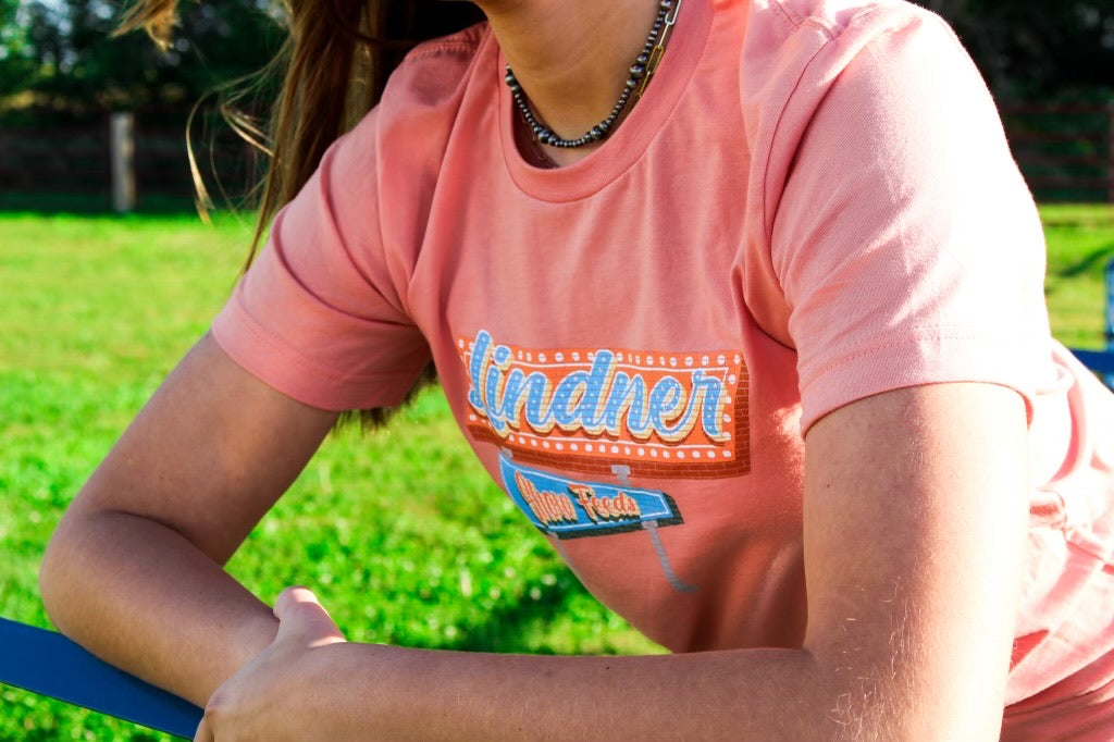 Sunset colored T-Shirt - Lindner FAIR sign logo